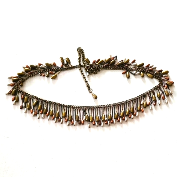Accessories - Metallic Beaded Fringe Belt